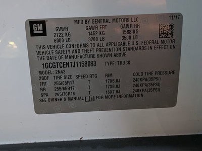 2018 Chevrolet Colorado 4WD LT