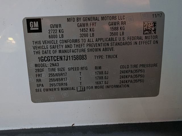 2018 Chevrolet Colorado 4WD LT